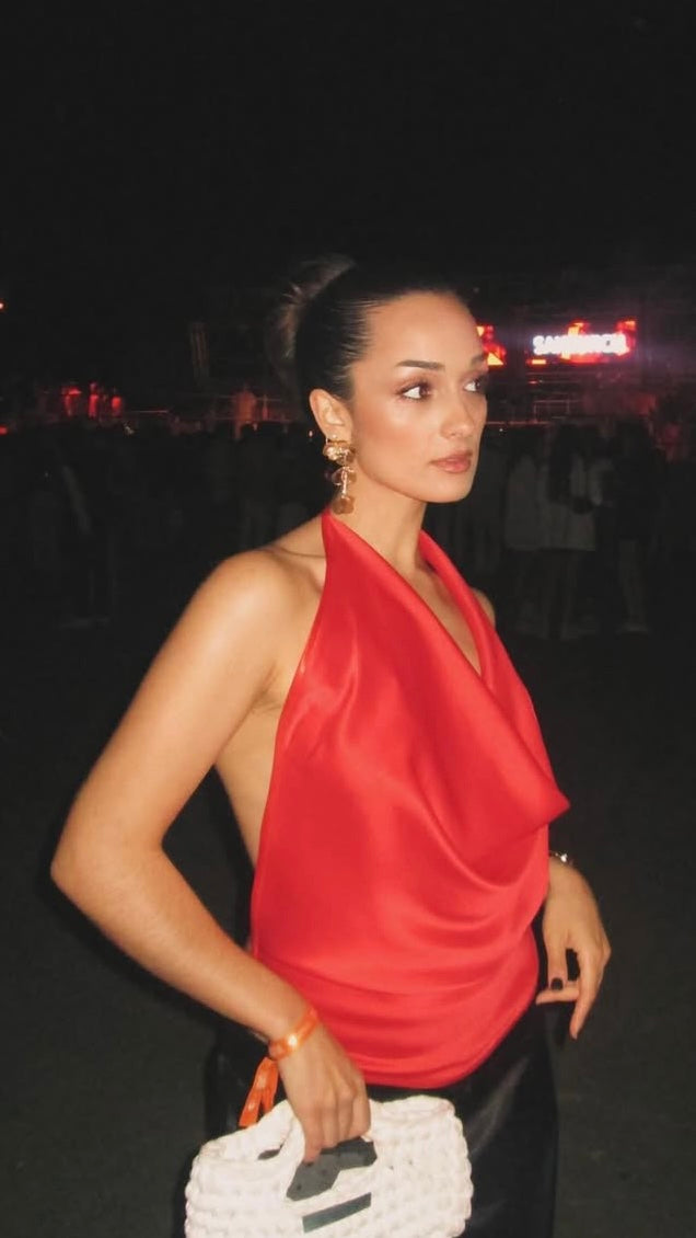 Carmen Top | Red open-back top